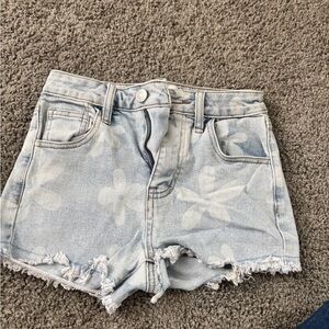 Rue21 Light Blue Floral Jean Shorts